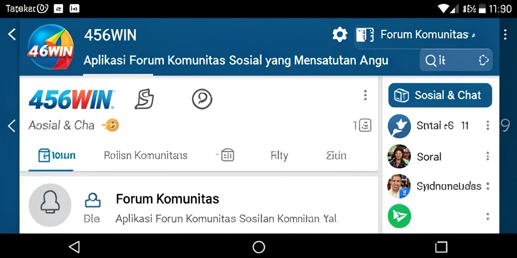 Tampilan antarmuka aplikasi Forum Komunitas 456WIN yang menarik.