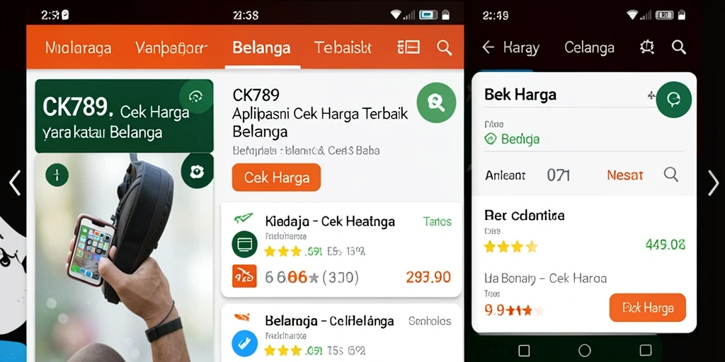 Antarmuka CK789 menampilkan fitur cek harga dengan jelas dan efektif.