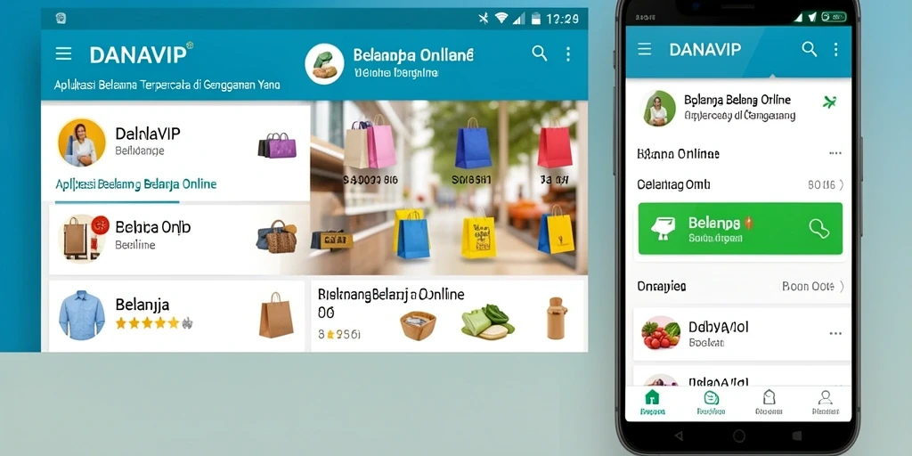 Tampilan antarmuka aplikasi DANAVIP yang sederhana dan menarik.